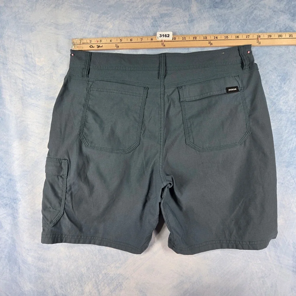 Prana Zion Cargo Shorts Mens 34 Gray Stretch Hiking Climbing Outdoor 8 Inseam